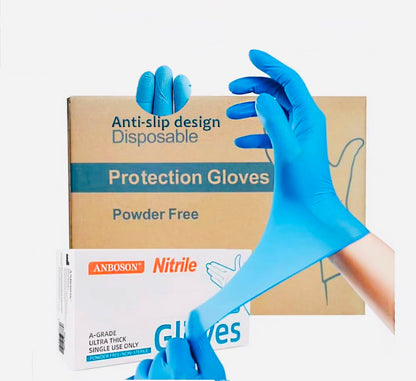 Disposable Medical Nitrile gloves, 4 mil thickness,  100 pcs per box, 10 boxes