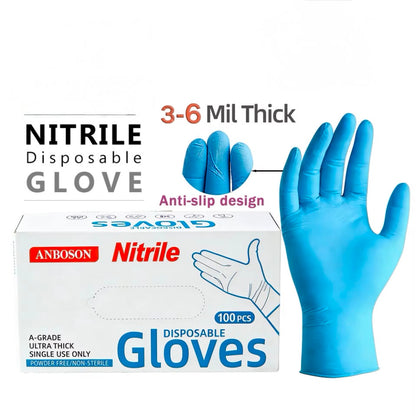 Disposable Medical Nitrile gloves, 4 mil thickness,  100 pcs per box, 10 boxes